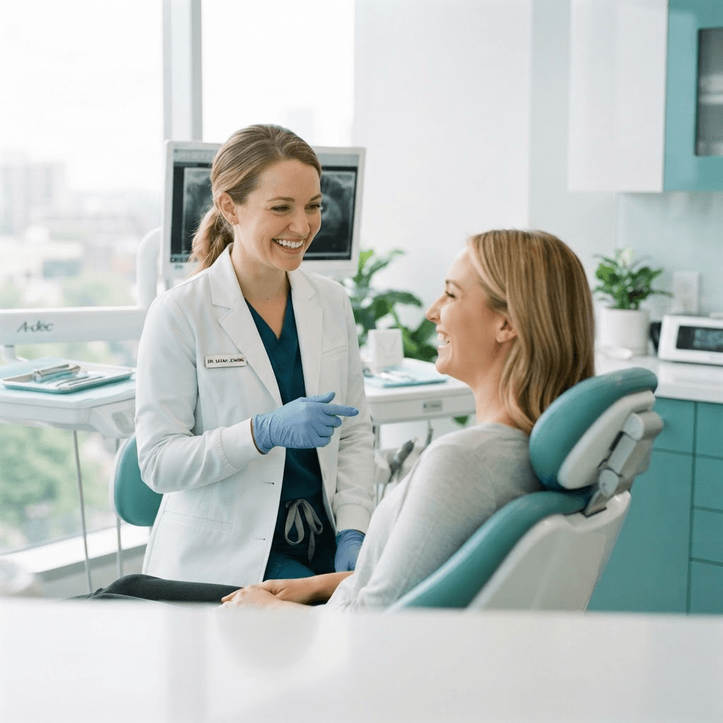Dr. Neda Kadivar providing dental care in Markham